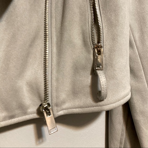 Moto Jacket Grey Suede - FOREVER 21 - Medium - Picture 5 of 6
